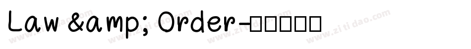 Law & Order字体转换